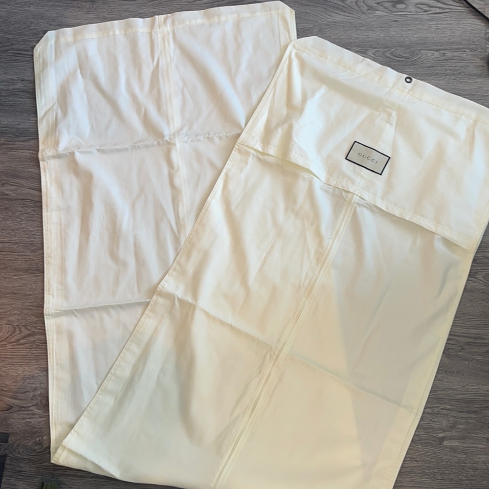 Gucci fabric long gown dress travel garment bag cover clothing pants shirt skirt